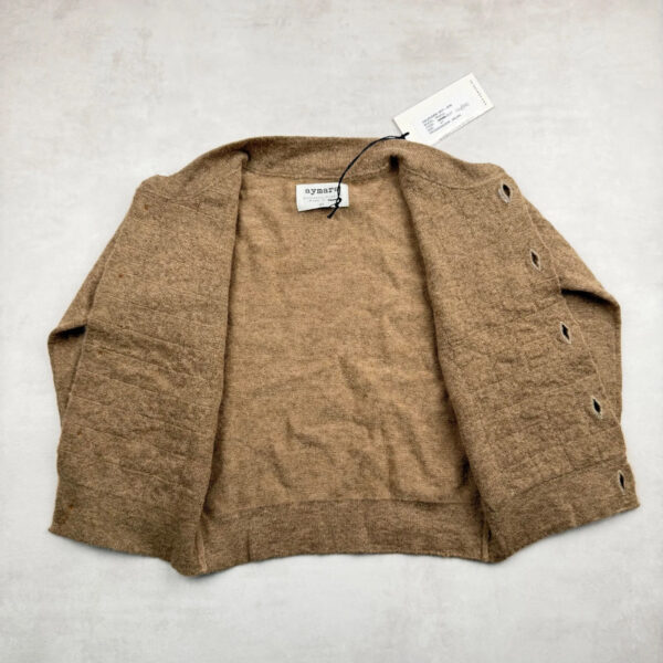 Gilet cardigan enfant Aymara unisexe marron taupe taille 4 ans — vue 15