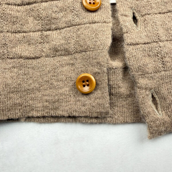 Gilet cardigan enfant Aymara unisexe marron taupe taille 4 ans — vue 16