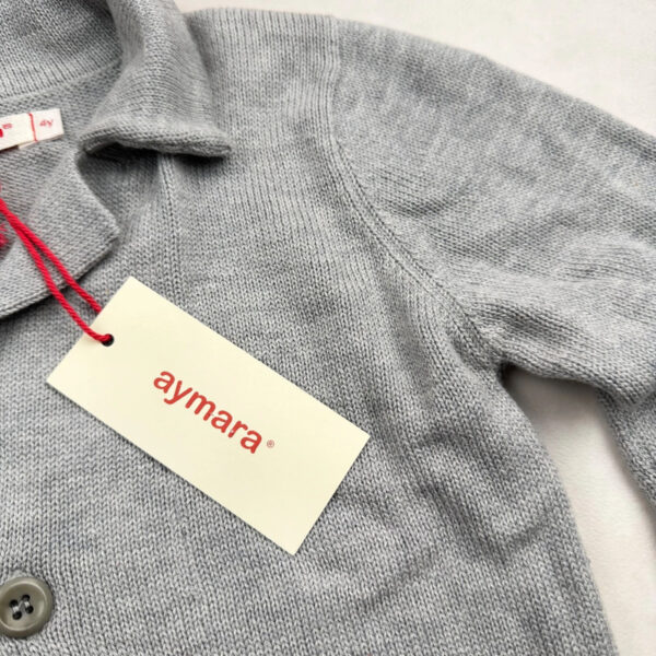 Gilet en maille enfant Aymara gris chiné taille 4 ans (104 cm) — vue 4