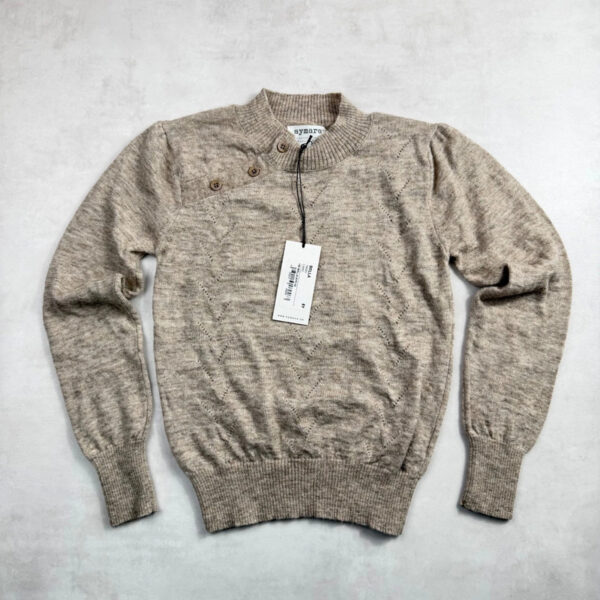 Pull col montant à boutons Aymara Bella camel taille 8 ans — vue 2