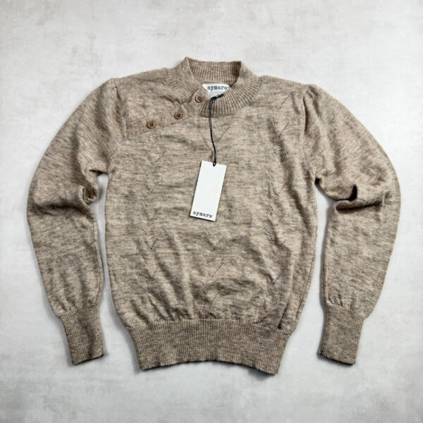 Pull col montant à boutons Aymara Bella camel taille 8 ans — vue 4