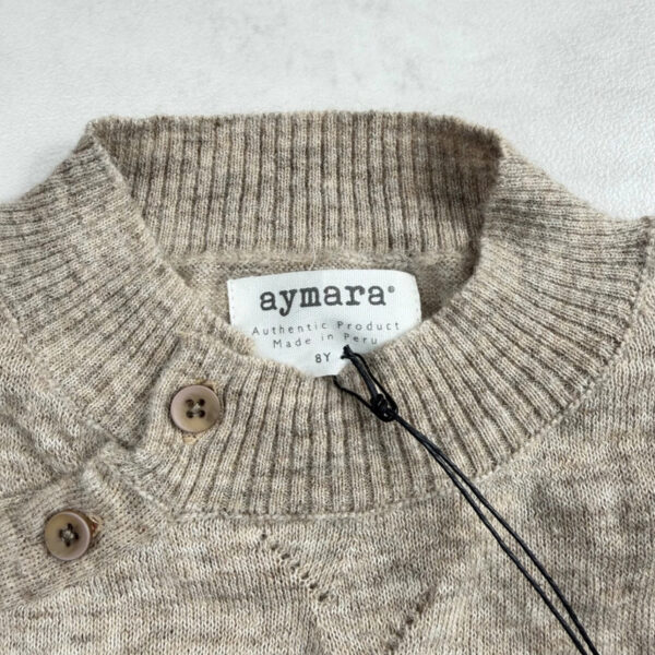 Pull col montant à boutons Aymara Bella camel taille 8 ans — vue 5