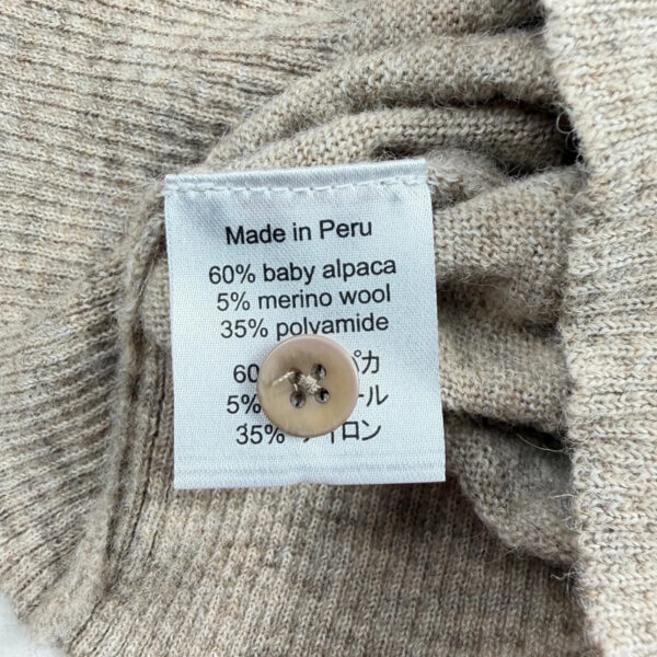 Pull col montant à boutons Aymara Bella camel taille 8 ans — vue 9