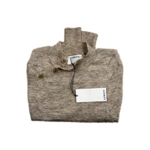Pull col montant à boutons Aymara Bella camel taille 8 ans