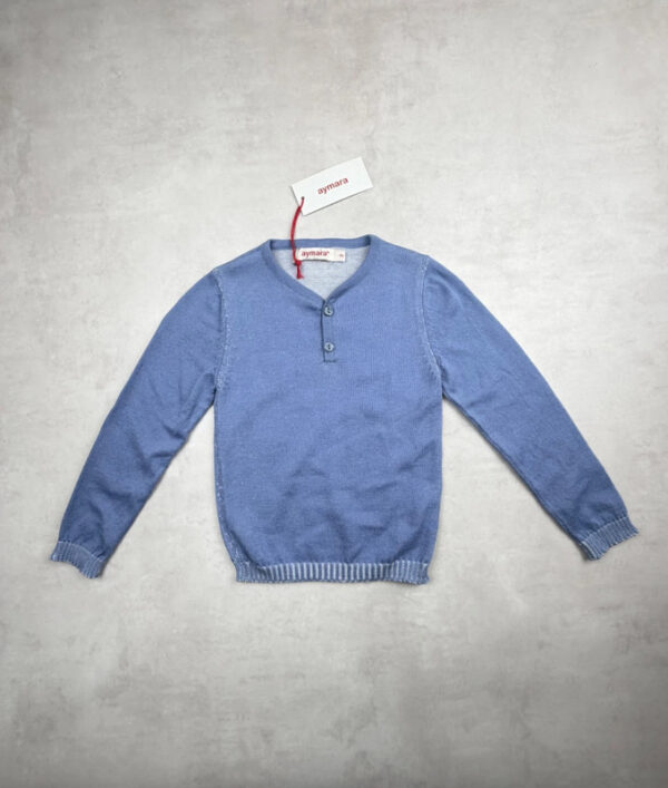 Pull enfant Aymara bleu taille 4 ans — vue 2