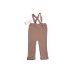 Salopette bébé en maille Aymara rose poudré taille 9M
