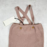 Salopette bébé en maille Aymara rose poudré taille 9M — vue 3