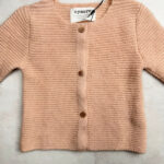 Gilet bébé en maille Aymara AYAR pêche taille 12M — vue 3
