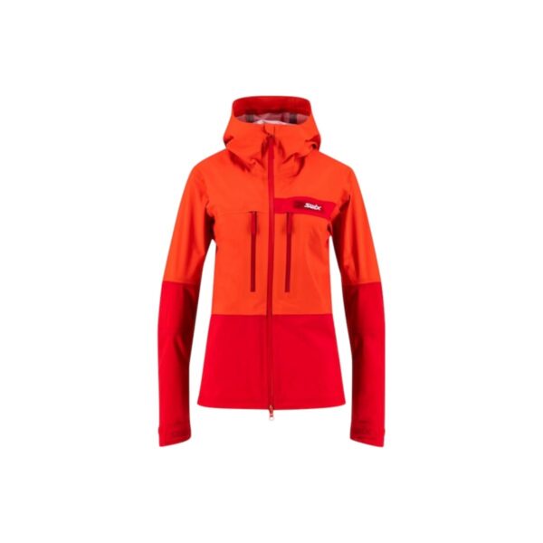Veste de sport à capuche Swix femme orange/rouge taille XS