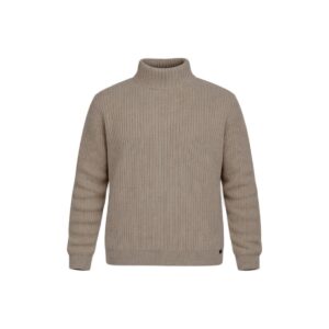 Pull à col roulé Wilsin Knit Turtleneck homme beige chiné taille XXXL