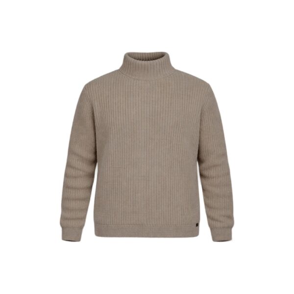 Pull à col roulé Wilsin Knit Turtleneck homme beige chiné taille XXXL