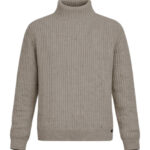 Pull col roulé Wilsin Knit Turtleneck homme beige chiné taille XL — vue 2