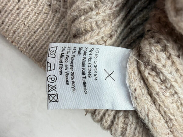 Pull col roulé Wilsin Knit Turtleneck homme beige chiné taille XL — vue 11