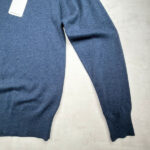 Pull à col rond homme bleu marine chiné taille S — vue 4