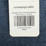 Pull à col rond homme bleu marine chiné taille S — vue 5