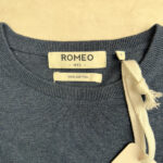 Pull à col rond homme bleu marine chiné taille S — vue 6