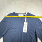 Pull à col rond homme bleu marine chiné taille S — vue 8