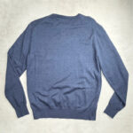 Pull à col rond homme bleu marine chiné taille S — vue 10