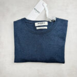 Pull à col rond homme bleu marine chiné taille S — vue 12