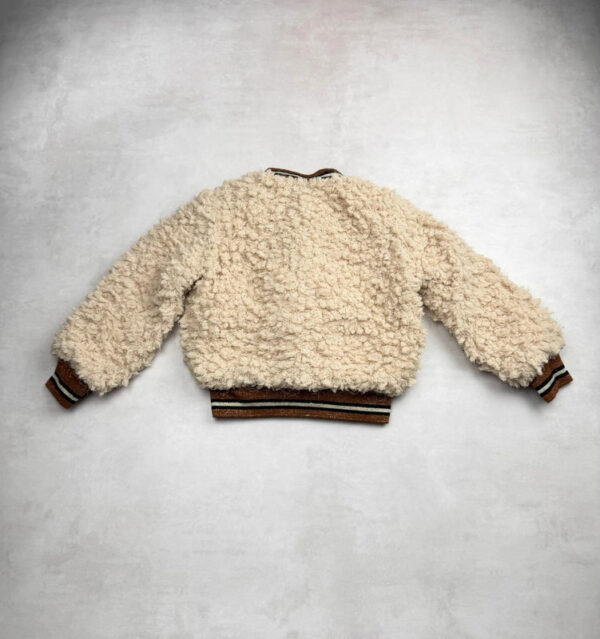 Veste teddy enfant unisexe écru taille 3 ans — vue 12