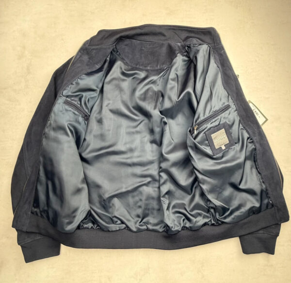 Blouson en cuir Olly Gan Albin homme bleu marine taille XL — vue 5