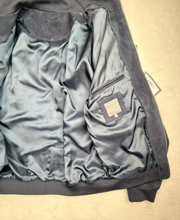 Blouson en cuir Olly Gan Albin homme bleu marine taille XL — vue 6