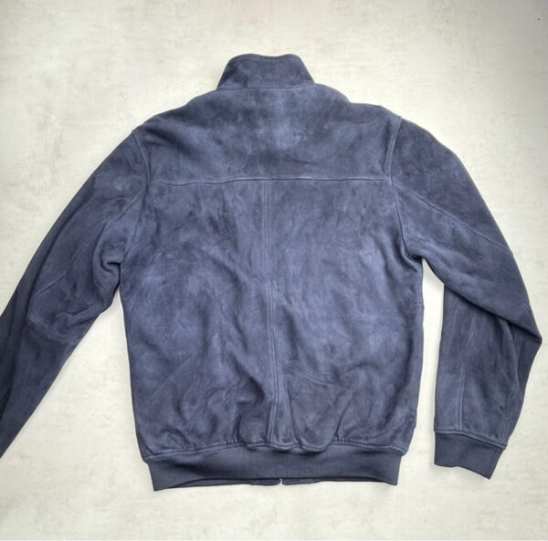 Blouson en cuir Olly Gan Albin homme bleu marine taille XL — vue 9
