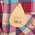 Chemise à carreaux manches longues femme rouge taille S — vue 7