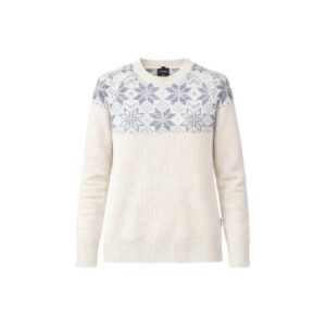 Pull col rond Ulvang Rav Kiby Roundneck Ws femme écru/gris mélangé taille M