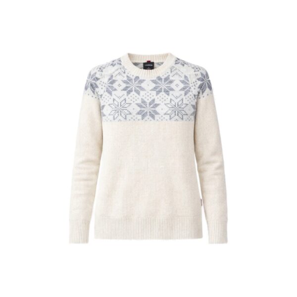 Pull col rond Ulvang Rav Kiby Roundneck Ws femme écru/gris mélangé taille M