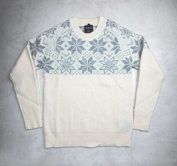 Pull col rond Ulvang Rav Kiby Roundneck Ws femme écru/gris mélangé taille M — vue 3