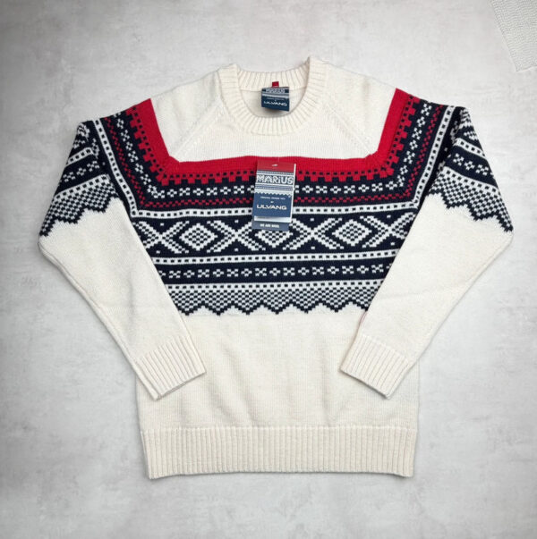 Pull en laine à motif norvégien Ulvang Marius Roundneck WS femme écru taille S — vue 3
