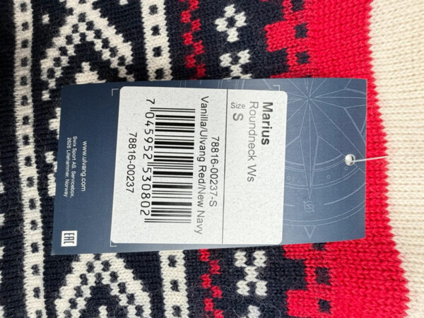 Pull en laine à motif norvégien Ulvang Marius Roundneck WS femme écru taille S — vue 13