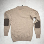 Pull à col V Ulvang Skifer V-neck w/ patches Ws femme beige chiné taille S — vue 4
