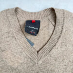 Pull à col V Ulvang Skifer V-neck w/ patches Ws femme beige chiné taille S — vue 5