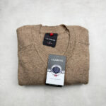 Pull à col V Ulvang Skifer V-neck w/ patches Ws femme beige chiné taille S — vue 7