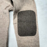Pull à col V Ulvang Skifer V-neck w/ patches Ws femme beige chiné taille S — vue 12