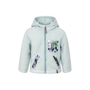 Veste polaire à capuche enfant Obermeyer vert d'eau taille M