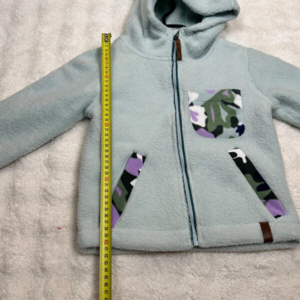 Veste polaire à capuche enfant Obermeyer vert d'eau taille M — vue 9