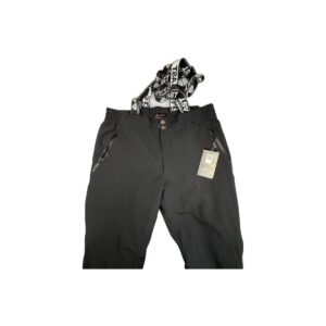 Pantalon de ski à bretelles homme noir taille XXL