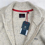 Gilet zippé en maille homme écru chiné taille XXL — vue 6