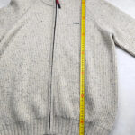 Gilet zippé en maille homme écru chiné taille XXL — vue 8