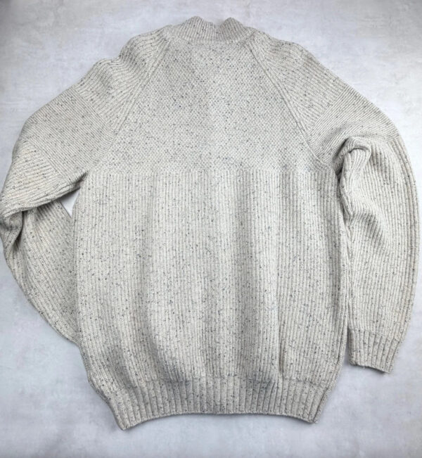 Gilet zippé en maille homme écru chiné taille XXL — vue 17
