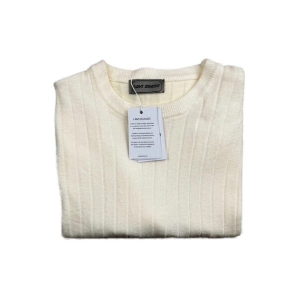 Pull à col rond femme écru taille XXL
