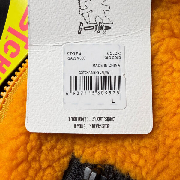 Veste sherpa à capuche Gotcha homme orange taille L — vue 9