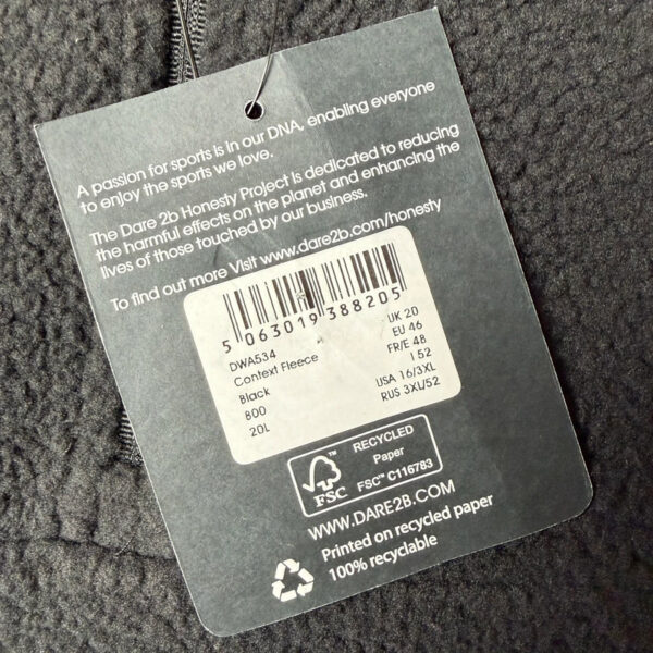 Polaire à demi-zip Dare2B Context Fleece femme noir taille FR 48 / UK 20 / 3XL — vue 5