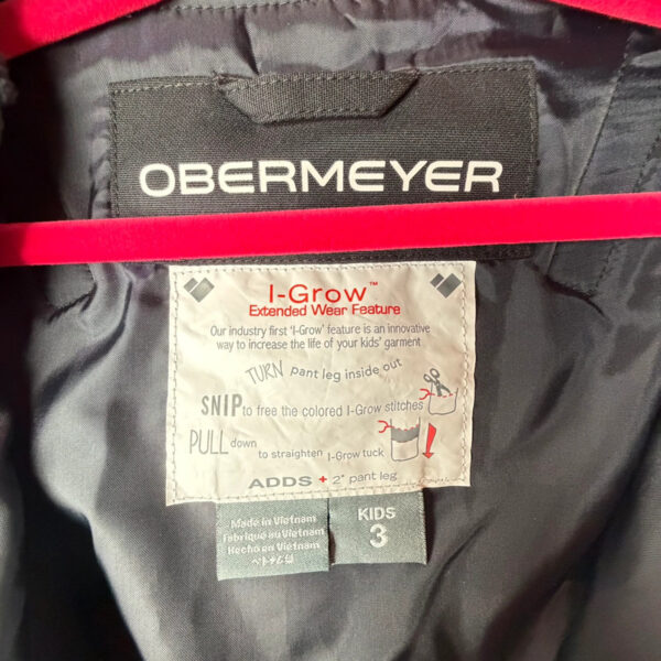 Salopette de ski enfant Obermeyer Outer Limits Pant noir taille 3 ans — vue 4