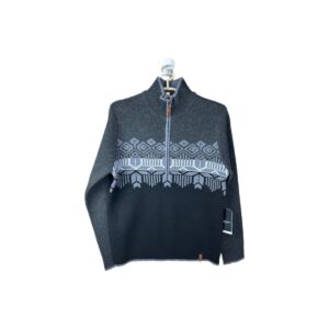 Pull à col montant demi-zip Obermeyer Brady 1/2 Zip Sweater homme gris anthracite/noir taille M