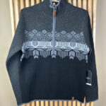 Pull à col montant demi-zip Obermeyer Brady 1/2 Zip Sweater homme gris anthracite/noir taille M — vue 2