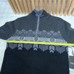 Pull à col montant demi-zip Obermeyer Brady 1/2 Zip Sweater homme gris anthracite/noir taille M — vue 15